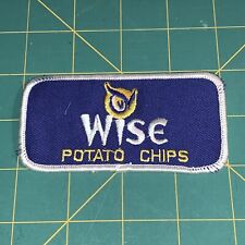 WISE POTATO CHIPS OWL ADVERTISING LOGO EMPLOYEE VINTAGE PATCH 4x2” 6P picture