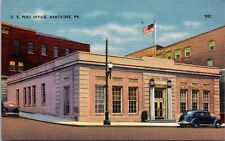 Nanticoke PA, US Post Office, Pennsylvania Vintage old car Postcard a2 picture