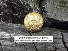 Old Rare Vintage Antique Civil War Relic Eagle Infantry Vest Button Free Case picture