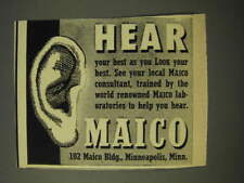 1950 Maico Hearing Ad - Hear your best as you look your best picture