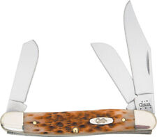 Case Cutlery Large Stockman Amber Jigged Bone Handle Folding Pocket Knife 128 picture