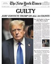 TRUMP GUILTY - New York Times Newspaper 5-31-24 - BRAND NEW Ships Flat picture