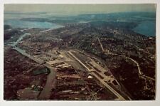 Aerial View Boeing Field & Airplane Company Seattle Washington WA Vtg Postcard picture