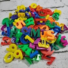 Vintage Alphabet Fridge Magnets Lot Of 112 Pieces Assorted Letters Numbers ABCs  picture