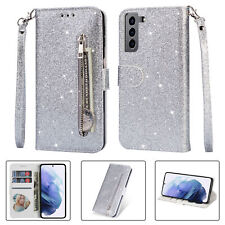 Silver Bling Wallet Phone Case For iPhone Samsung Huawei Google Xiaomi LG picture