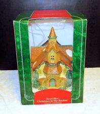 Vtg. Santa's Best Christmas In The Rockies Illuminated Church In Box 1995 picture