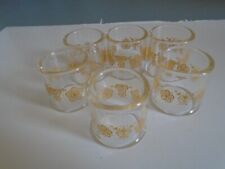 Vintage Set of Pyrex Corning Compatibles Glass Napkin Rings Butterfly Gold 54-4 picture