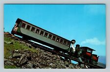 Train On The Famous Cog Railway In White Mountains, Vintage Postcard picture