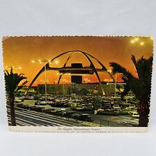 Los Angeles International Airport Postcard Building at Night & Cars California picture