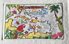 NEW VTG Caribbean Tea Dish Towel Souvenir.  Beautiful Colorful Tropical 29x18 picture