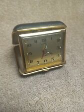 Sloan Travel Alarm Pocket Wind Up Clock Vacation  Brown Made In Japan UNUSED picture