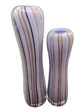 Mid Century Modern Evans Design Group California Hand Blown Glass Vases picture