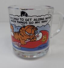 Garfield Vintage 1978 McDonalds Odie In Canoe Glass Mug Coffee Cup Jim Davis picture