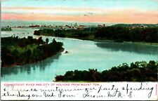 Connecticut River Holyoke MA From Mount Tom Massachusetts 1907 UDB Postcard B2 picture