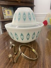 Pyrex Atomic Eye Chip And Dip Set Holy Grail Rare Unmarked 1950s Quick Shipping picture