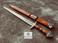 Hand forged Damascus Steel Viking Sword Battle Ready Medieval Sword+Scabbard picture