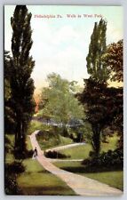 Philadelphia Pennsylvania~Scenic Walk In West Park~Vintage Postcard picture