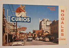 Unused NOGALES Sonora, Mexico Mickey Curios Street Scene Vintage Postcard N2  picture