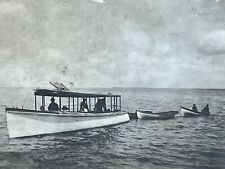 c1910 Boats Boating on Mille Lacs Lake, MN Antique Real Photo Postcard RPPC picture