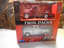 WELLY, NEX MODLES SEALED TWIN PACK 1953 & 1955 CHEVROLET PICKUP, MINT OB 5-196-5 picture