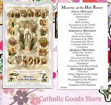 20 Mysteries of the Holy Rosary - Paperstock Holy Card picture