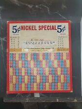 Vintage Early Nickel Special 5 Cent Punch Board picture