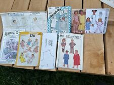1970s-1990s Vintage Infant Child Sewing Patterns LOT OF 7 picture