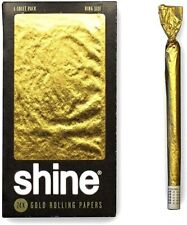 NEW Shine 1 Sheet Pack KING SIZE Rolling Paper 24K 24 Karat Gold  picture