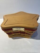 Longaberger  2001 Shining Star Basket Combo Plaid Fabric Plastic Liner And Lid picture