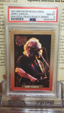 Jerry Garcia 1991 Rockcards Brockum #1 Grateful Dead Legacy Card PSA 8 NM-MT WOW picture