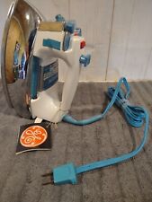 Vintage USA GE General Electric Spray Steam Dry Clothes Iron WORKS Turquoise 🧺 picture