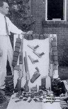 1934 Bonnie & Clyde Weapons Stash PHOTO Gangsters Guns, Ammo Ford Car Caught FBI picture