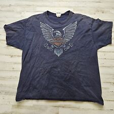 VTG Distressed Harley Davidson T-Shirt Size XL Woodlands Texas - Eagle picture