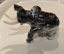 Beautiful Carved Stone Elephant - Made In Mexico picture