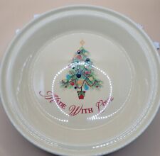 FIESTA Christmas Tree Pie Plate Dish IVORY 