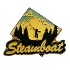 Vintage Steamboat Ski Resort Colorado Scenic Travel Souvenir Pin picture