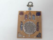 BLESSING FOR THE HOME WALL PLAQUE WOOD STONES GLASS HAND MADE IN ISRAEL picture