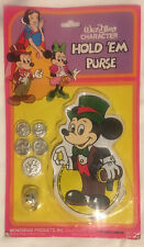 Vintage Mickey Mouse Disney Hold Em Purse Ring Coins New NOS NIP 1980s Taiwan picture