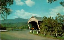 Postcard Mt Ascutney Vermont Covered Bridge Vintage Unposted picture