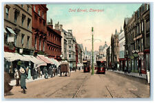 c1905 Trolley Car Lord Street Liverpool England Unposted Antique Postcard picture