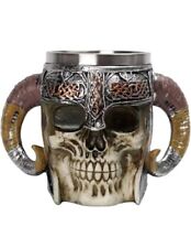 Giftware Viking Skull of Valhalla Warrior Mug Cup Tankard 13oz picture