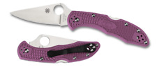 Spyderco Knives Delica 4 Lockback VG-10 C11FPPR Purple Stainless Pocket Knife picture