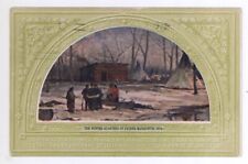1910 Winter Quarters of Father Marquette Painting in Chicago Bank Used Postcard picture