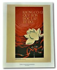 Vietnam War Poster White Lotus Peace Flower Love Independence And Freedom 12x16 picture