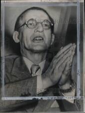 1949 Press Photo Italy's Premier Alcide de Gasperi during Trieste election picture