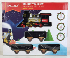 MOTA CHRISTMAS HOLIDAY TOY TRAIN SET REAL SMOKE & SOUND & LIGHTS ALL WORK picture
