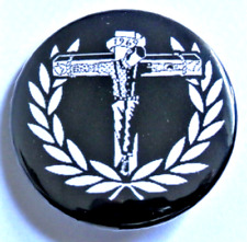 SKINHEAD CRUCIFIED , Oi , Music , Hooligan , Logo , Symbol Brand New Badge 38mm picture