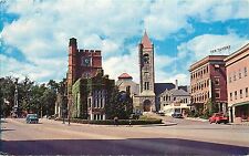 Nashua New Hampshire Main Street 1960's old cars pickup truck Tavern Postcard picture