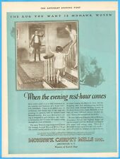1925 Mohawk Carpet Mills Karnak Area Rug 1920's Home Decor Amsterdam New York Ad picture