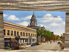 Vintage Postcard West Center Street East Side of Court House View Marion Ohio picture